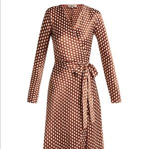 DVF Baker polka-dot wrap-around silk dress